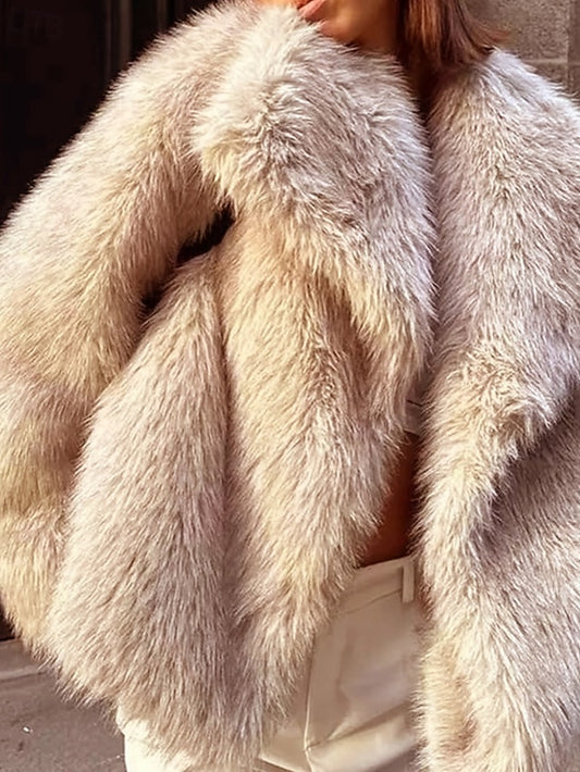 Coat Fur Women's Furs Warm Leathers Comfortable Faux