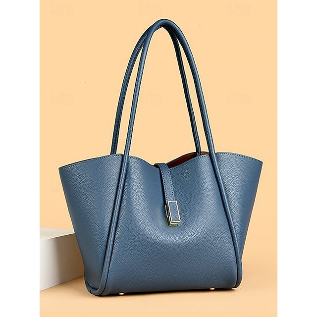 Sac fourre-tout vert en similicuir pour femme