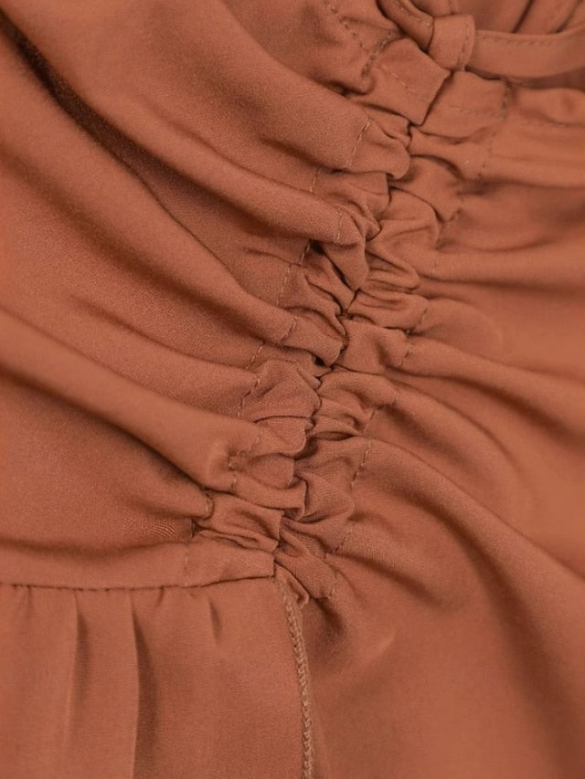 Women's Cute Casual Maxi Mid Rise Skirts Plain Ruffle Print