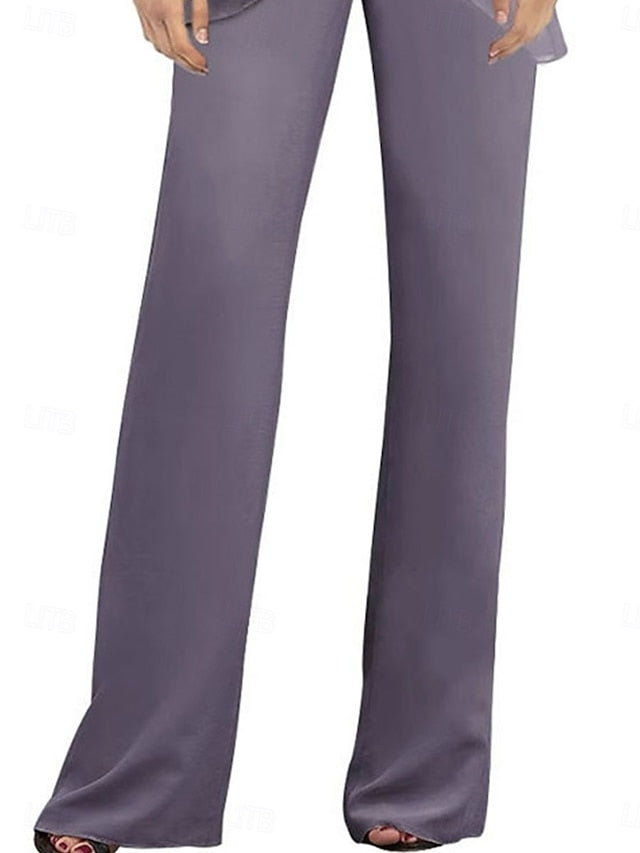 Pantsuit Wedding the Bride Mother Guest Simple Dress Elegant of