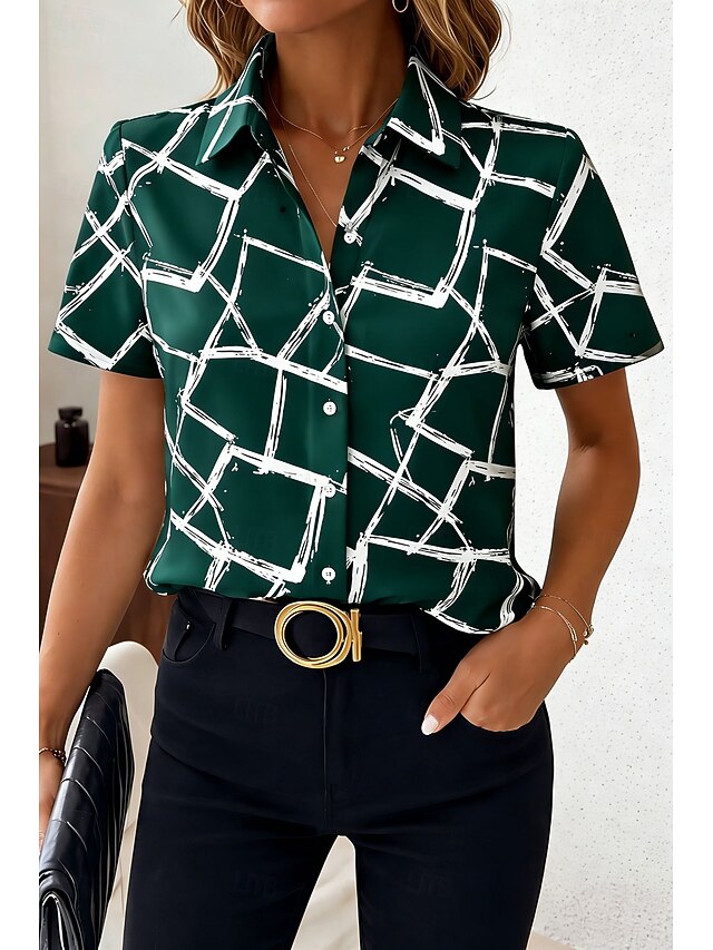 Women's Shirt Graphic Striped Abstract Vintage Tropical