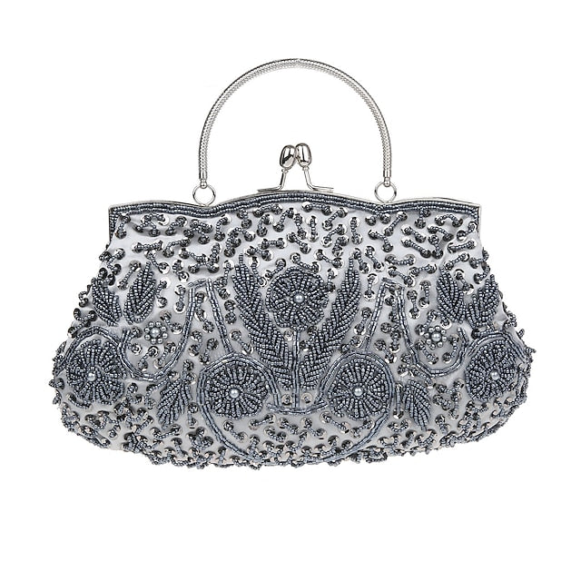 Beaded Purse – Evening White Vintage Women's Clutch