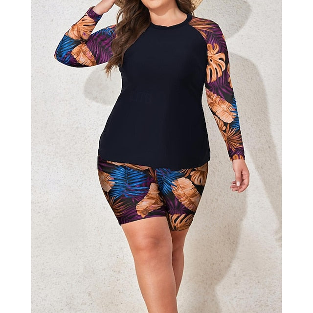 Women's Standard Rash Guard Plus Size Bathing Suites