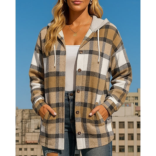 Women's Hoodie Jacket Long Coat Drawstring with Pockets