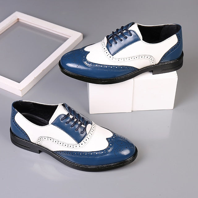 and Burgundy Shoes Wingtip Men's Oxford White Brogue