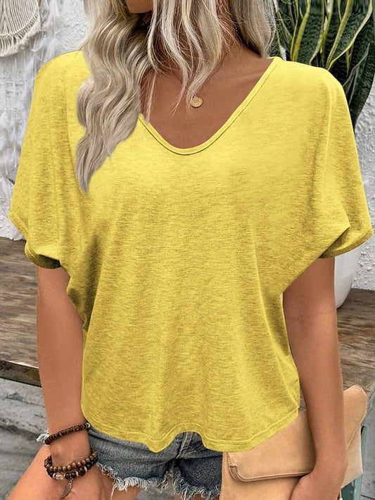 Women's Shirt Blouse Plain Stylish Classic Modern Short