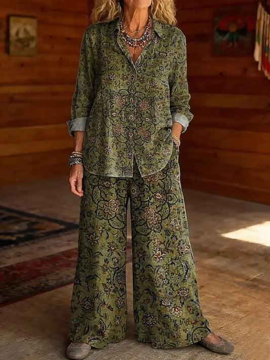 Women's Two Piece Sets Pants Sets Bolero Long Sleeve Shirt