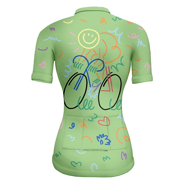 Women's Cycling Jersey Graffiti Short Sleeve Bike Jersey