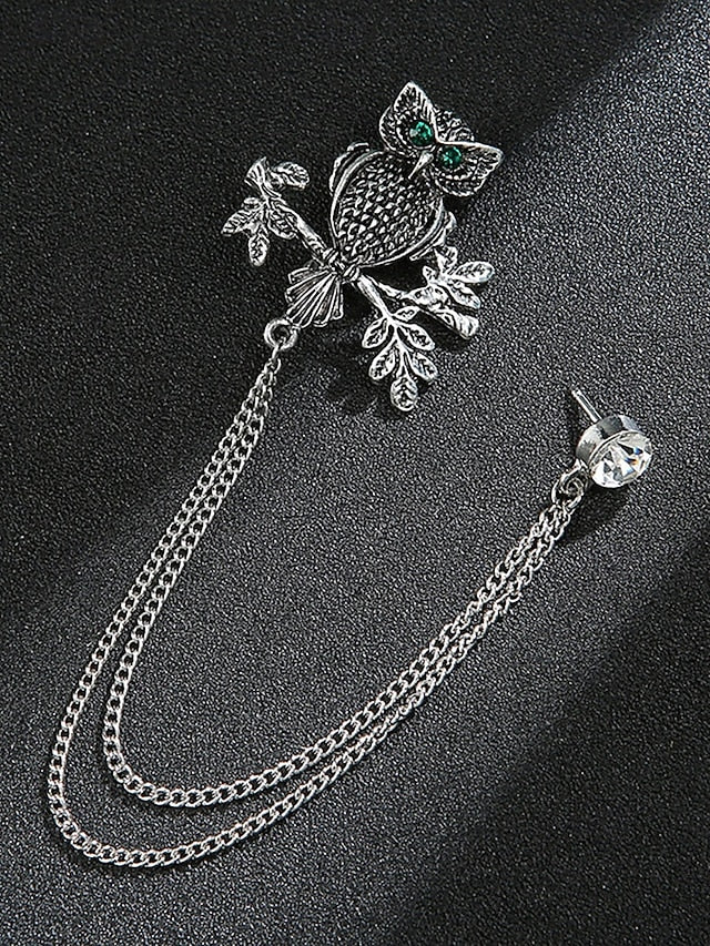 Christmas Lapel Pin with Men's Brooch Deer