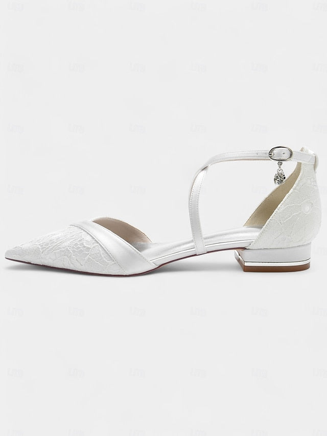 Navy Low Cross-Strap Overlay Satin with Blue Shoes for Lace Heel