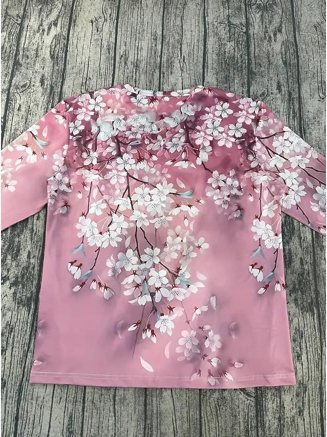 Women's T shirt Long Sleeve Crew Neck Long Sleeve Tunic