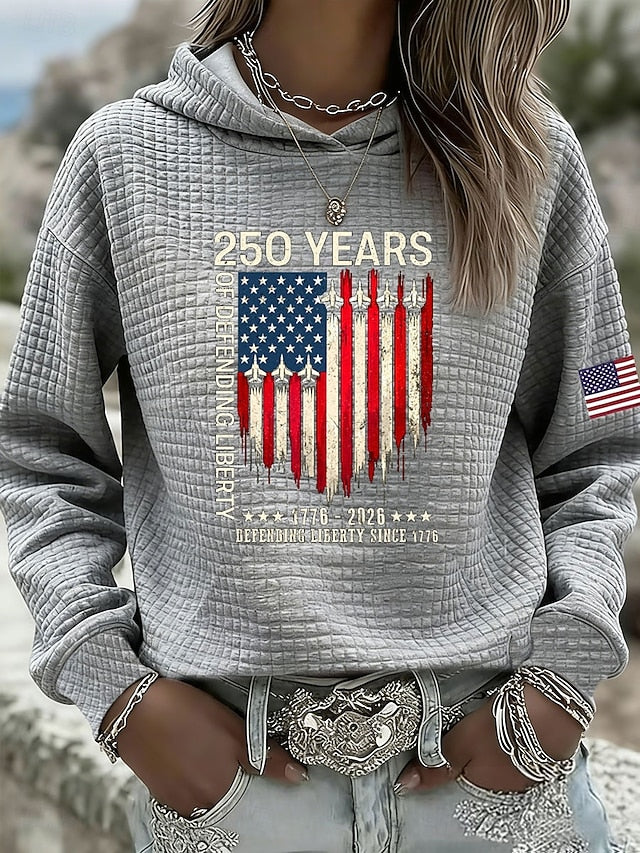 Independence Day Patriotic Shirt Women's Pullover Hoodie