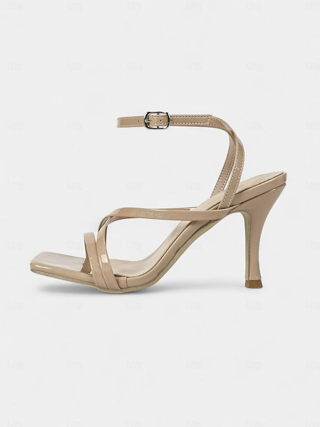 Heels Women's Elegant Strap - Ankle Strappy with Nude