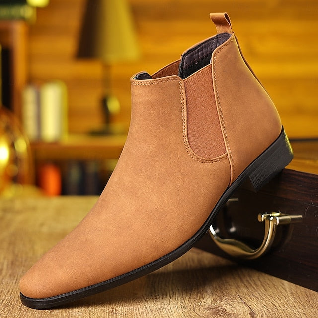 for Ankle Boots- Casual Chelsea Business Men's Boots