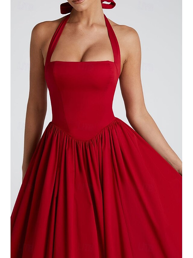 Women's Midi Dress White Dress Graduation Dress Fashion