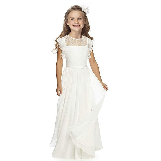 Girls' Flower Dress Wedding Party Performance Girl