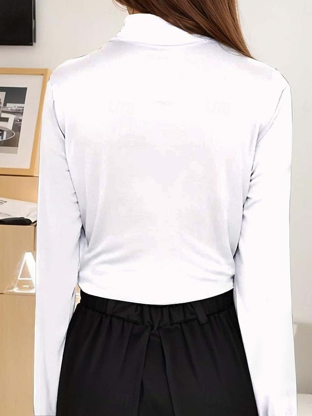 Women's Tunic T Shirt Elegant Long Sleeve Long Tops Daily