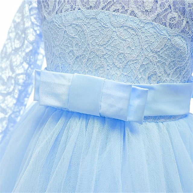 Half Flower Girls' Kids Girl Sleeve Dress Wedding