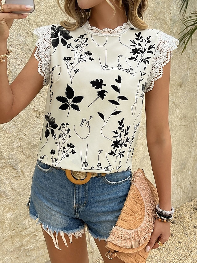 Women's Tank Top Floral Fashion Modern Casual Sleeveless