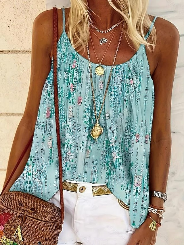Women's Camisole Tank Top Tie Dye Bohemia Vintage Daily