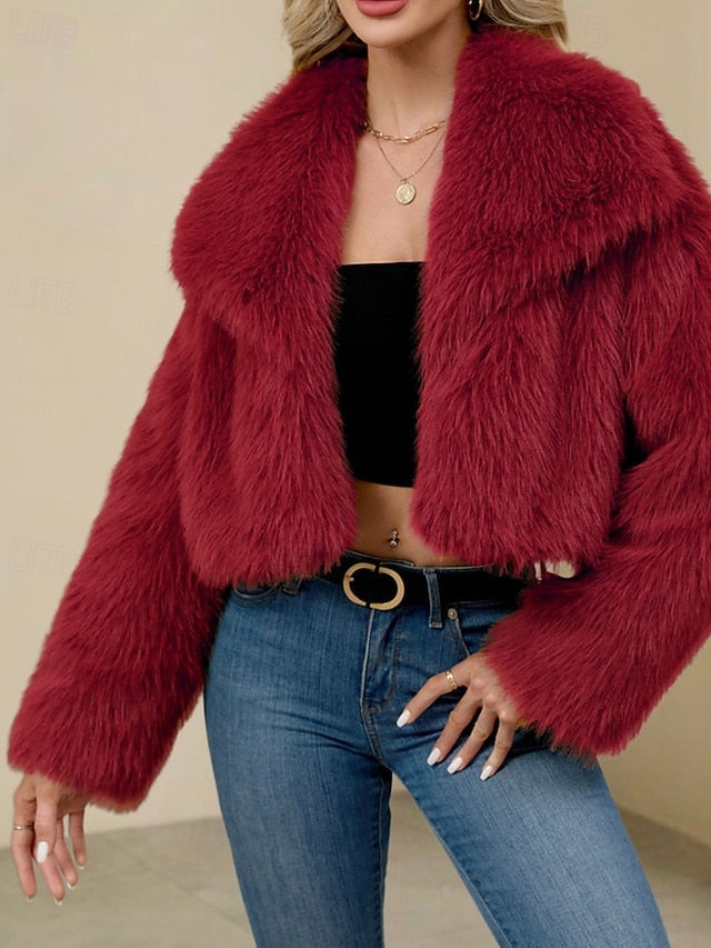 Furs Comfortable Leathers Warm Coat Faux Women's Fur