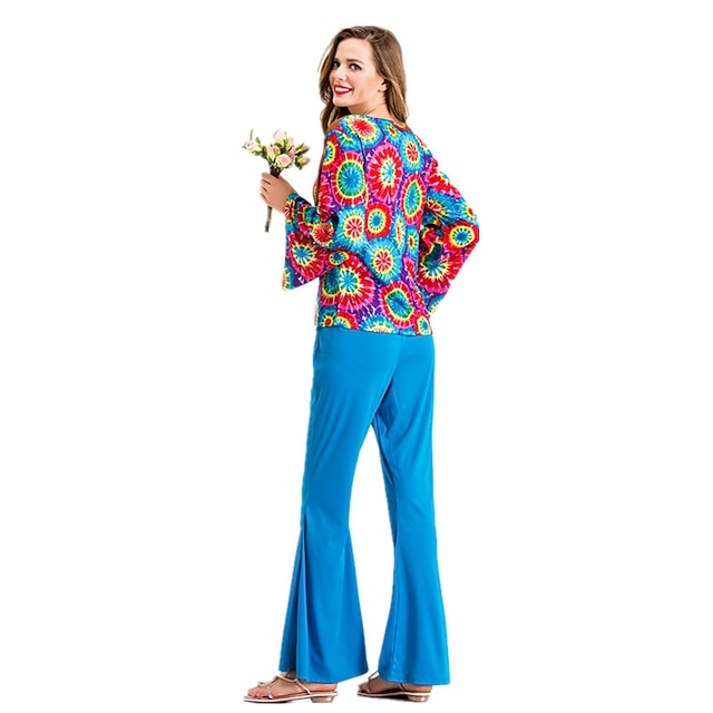 1960s Hippie 1970s Pants Cosplay Costume Outfits Disco Fancy