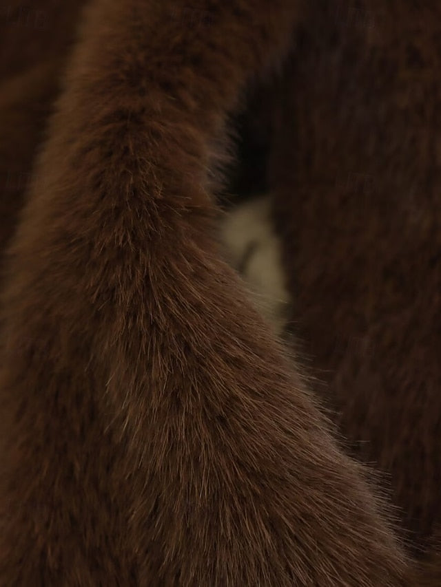 Teddy Comfortable Fur Warm Buttons Women's Coat Faux