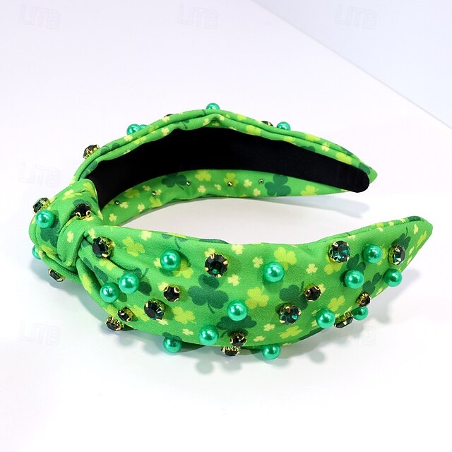 St. Patrick's Day Knotted Headbands for Women, Beaded