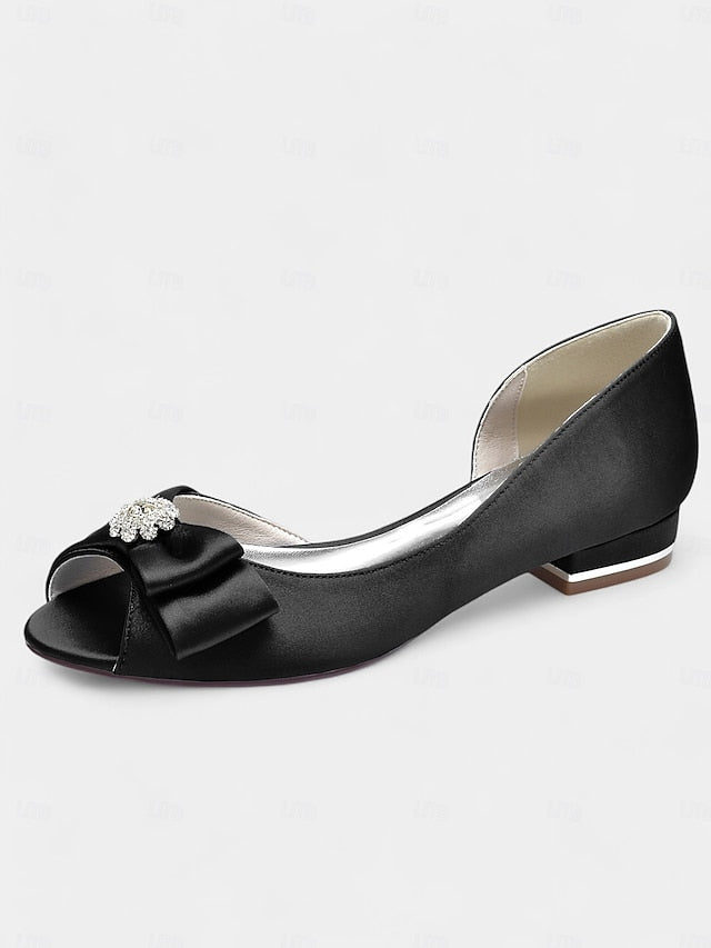 with in sparkling flats luxurious a satin Elegant crafted