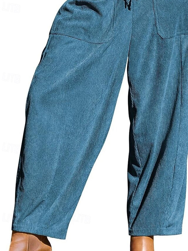 Women's Culottes Wide Leg Chinos Pants Trousers Harem Pants