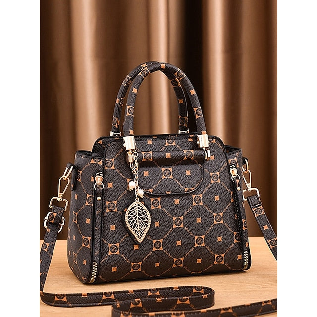 Sac à main élégant pour femme en similicuir et rouge avec accents