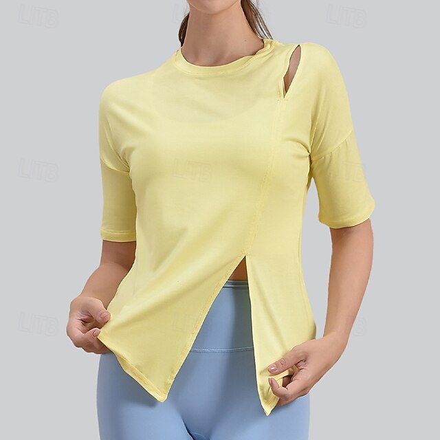 Women's Yoga Shirts Yoga Tank Tops Workout Tops Crew Neck