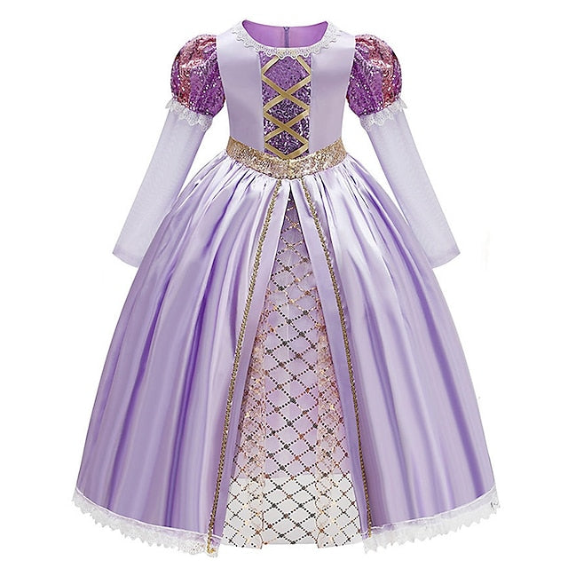 Theme Girl Fairytale Flower Princess Rapunzel Party Sofia Dress
