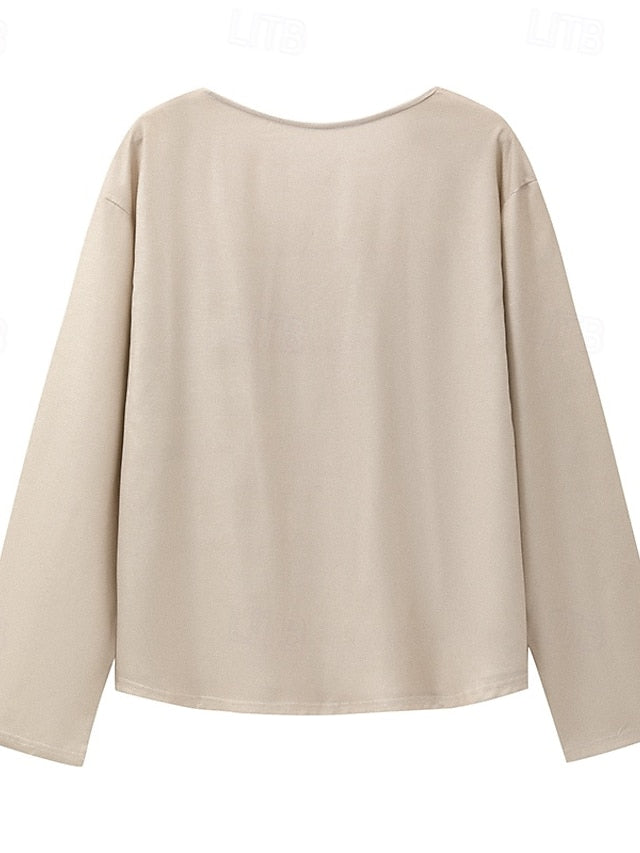 Women's Western Blouse Boho Shirt Blouse Faux Cotton Linen
