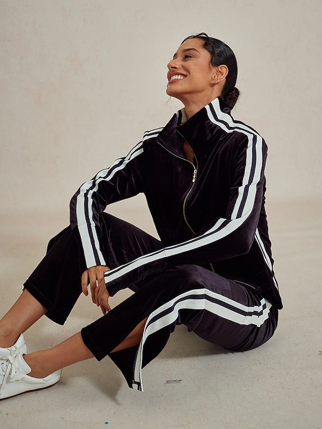 Women's Golf Jacket Black Long Sleeve Top Ladies Golf