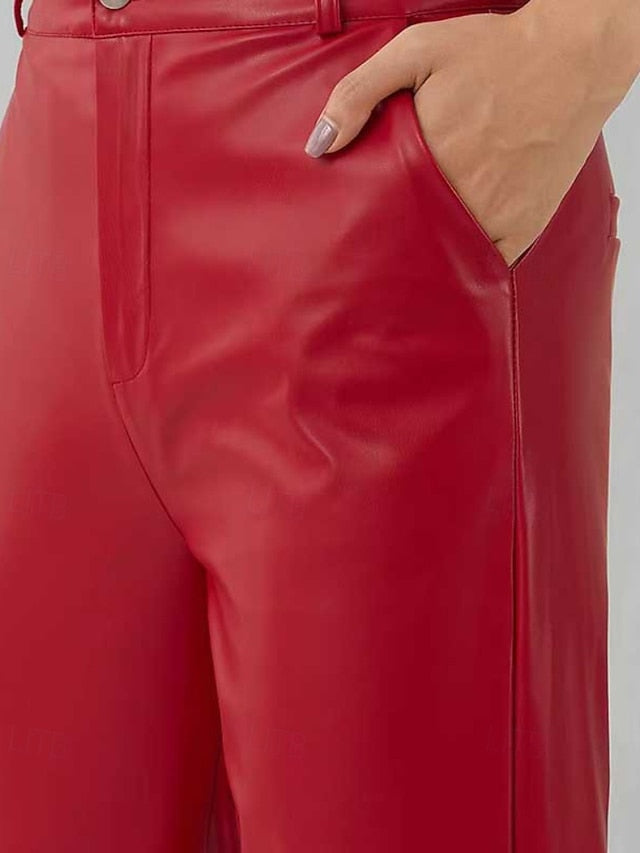 Women's Wide Leg Slacks Streetwear Casual Full Length