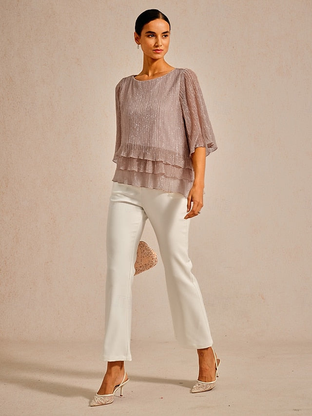 Women's Blouse Dressy Tops Flowy Tops Chiffon Tops Sequins