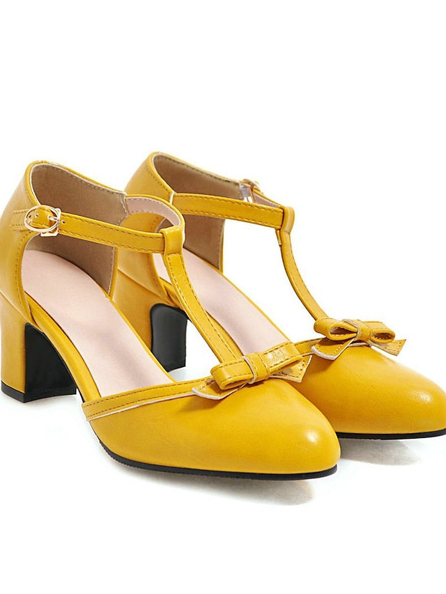 heels 20s T-strap Heels Roaring Shoes Vintage Retro 1950s Chunky