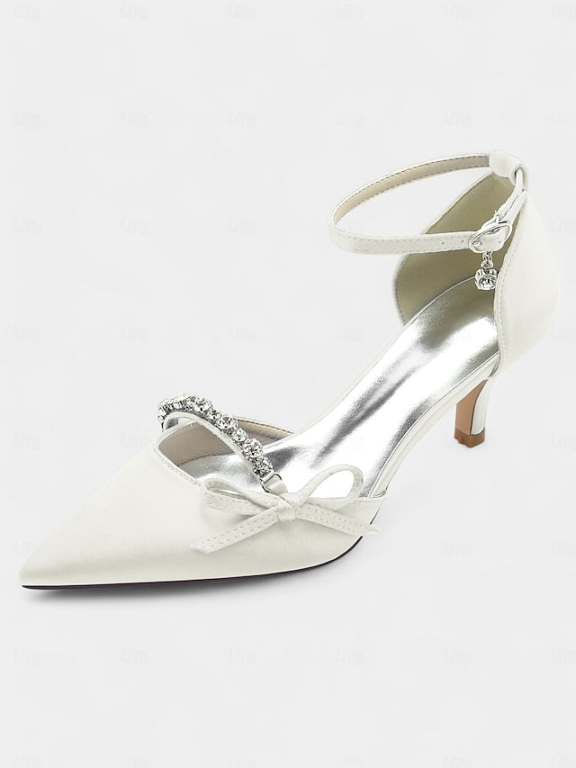 for Shoes Heel Pointed-Toe Wedding Women – Kitten Elegant