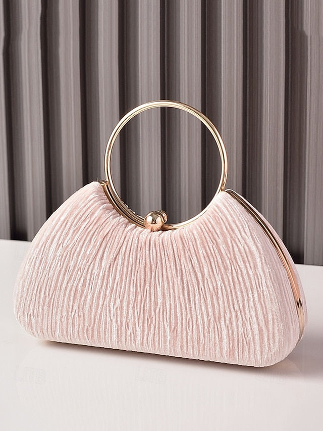 – Elegant Women's Party Handbag Velvet Christmas Red