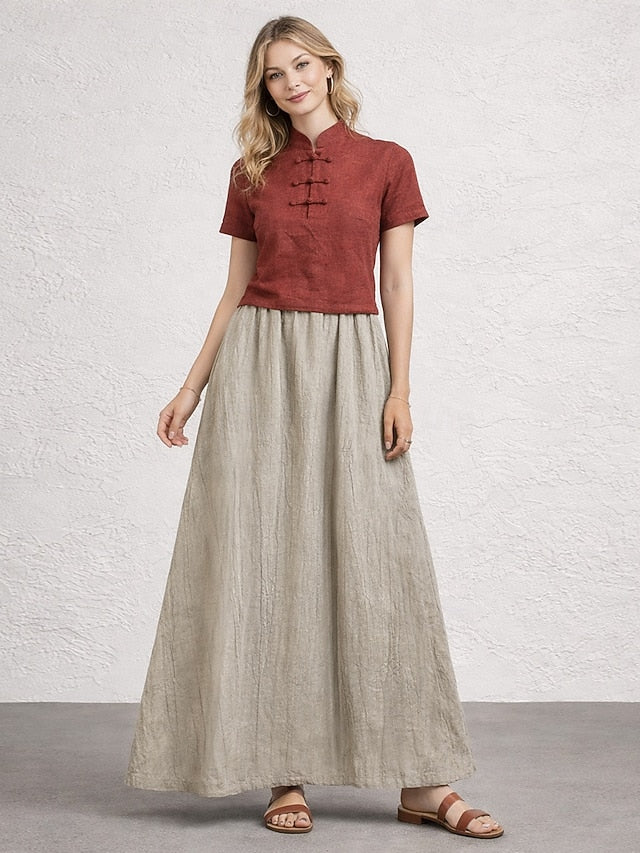 70% Linen Women's Linen Skirts Cotton Linen Skirts Casual