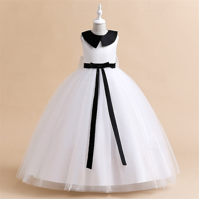 Sleeveless Party Block Kids Color Dress Performance Girls'