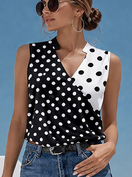 Women's Camisole Tank Top Print Polka Dot Stylish Casual