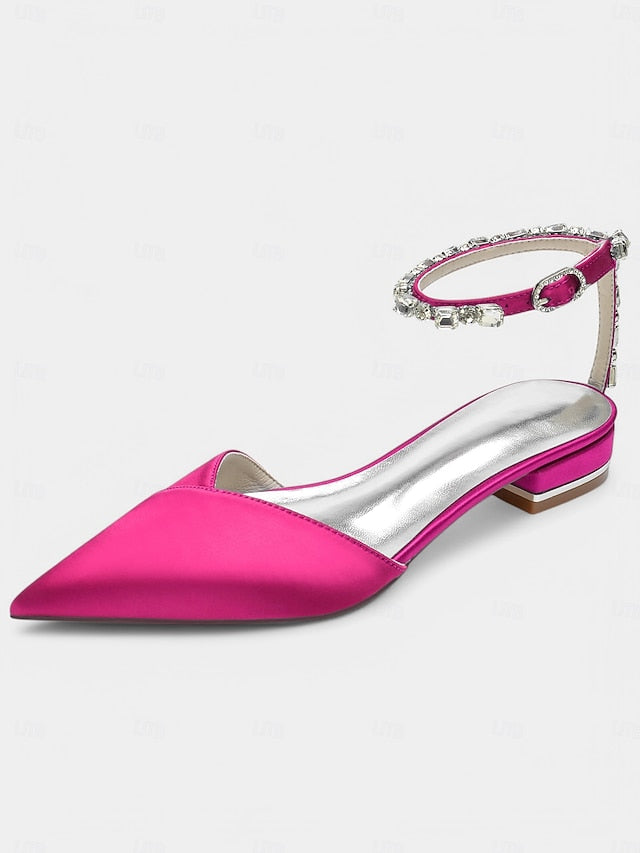 Black Crystal-Ankle with Wedding Chic – Strap Shoes Satin