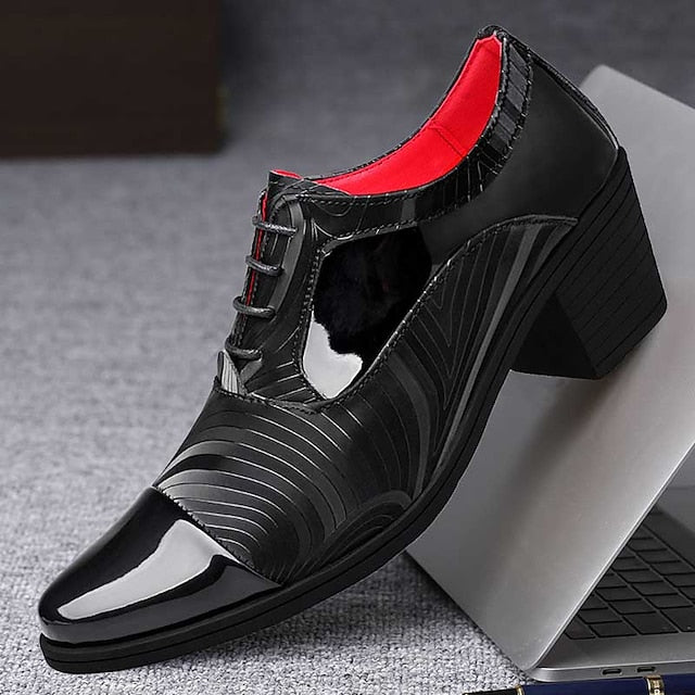 Stylish Formal Men's Shoes Lace-Up – Leather Patent