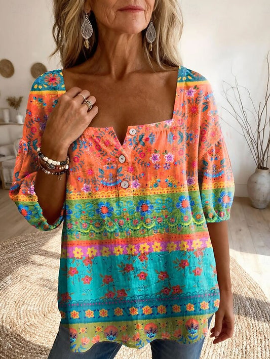 Women's Blouse Print Floral Graphic Daily Stylish Basic
