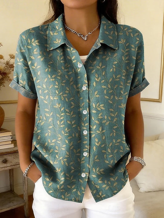 Women's Shirt Buttons Print Floral Graphic Geometric Daily