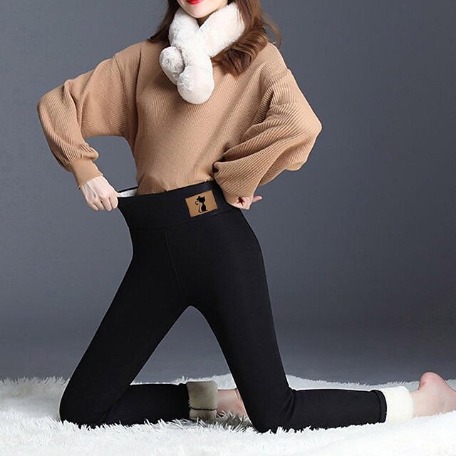 Women's Fleece Lined Leggings Fleece Pants Pants Trousers