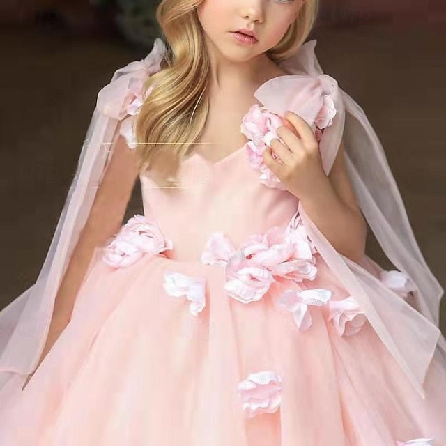 Girl Party Girls' Communion Dress Flower First