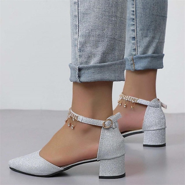 Elegant Women's Wedding Shoes Bridesmaid Pumps Bridal